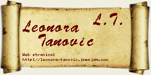 Leonora Tanović vizit kartica